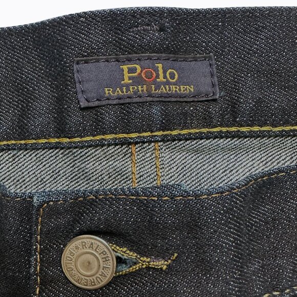 Polo Ralph Lauren Varick Slim Straight Men Jeans 44x36 Dark Wash Authentic Denim - Picture 6 of 12